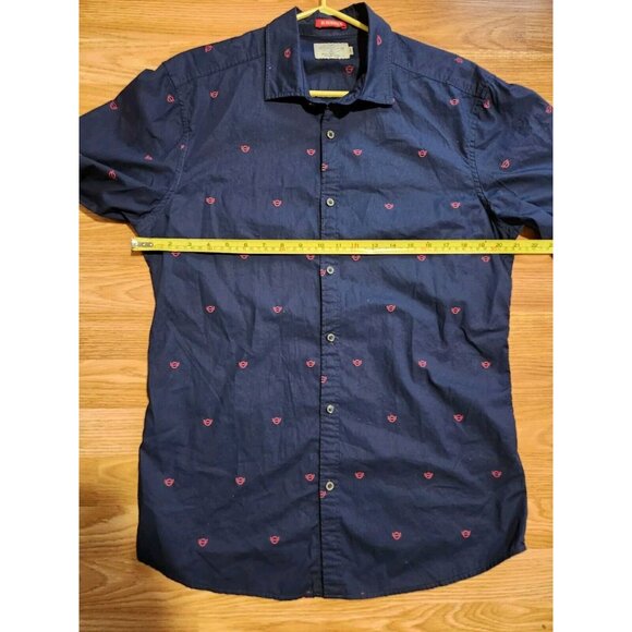 Scotch & Soda Men Shirt Blue Slim Large Long Sleeve - Picture 7 of 10